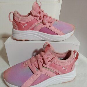Puma Softride Sophia Bleach Lace Up Youth Girls Zapatillas Rosas Zapatos Casuale